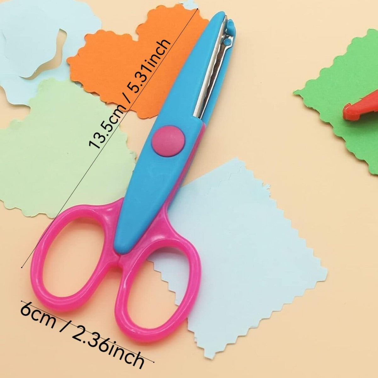 Safe art scissors for children for crafts and scrapbooking