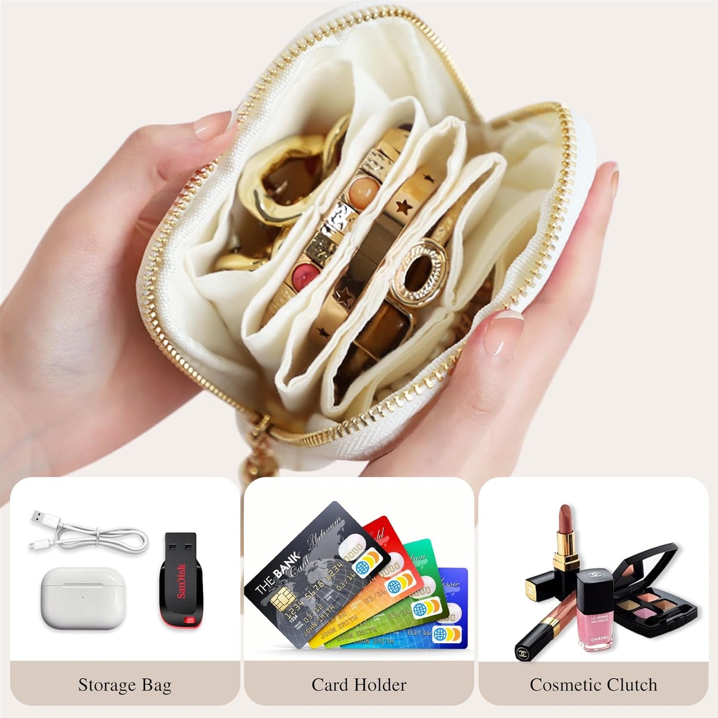 Jewelry Organizer with Tassel Packaged Bracelet Bangle Packing Pouch Bag