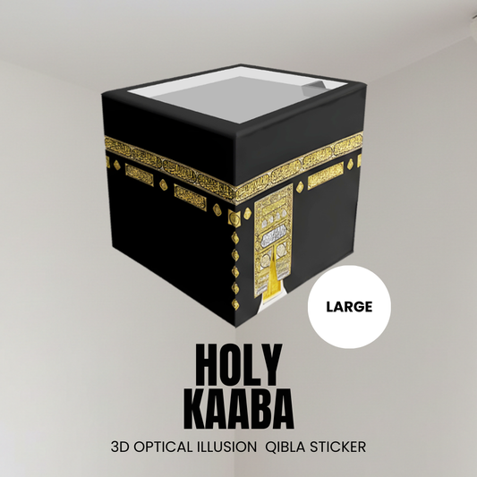 HOLY KAABA - 3D QIBLA STICKER - LARGE-16x16x16