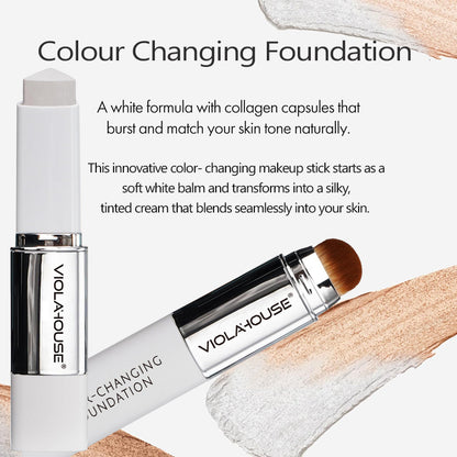 Natural  Waterproof Foundation Stick with Brush
