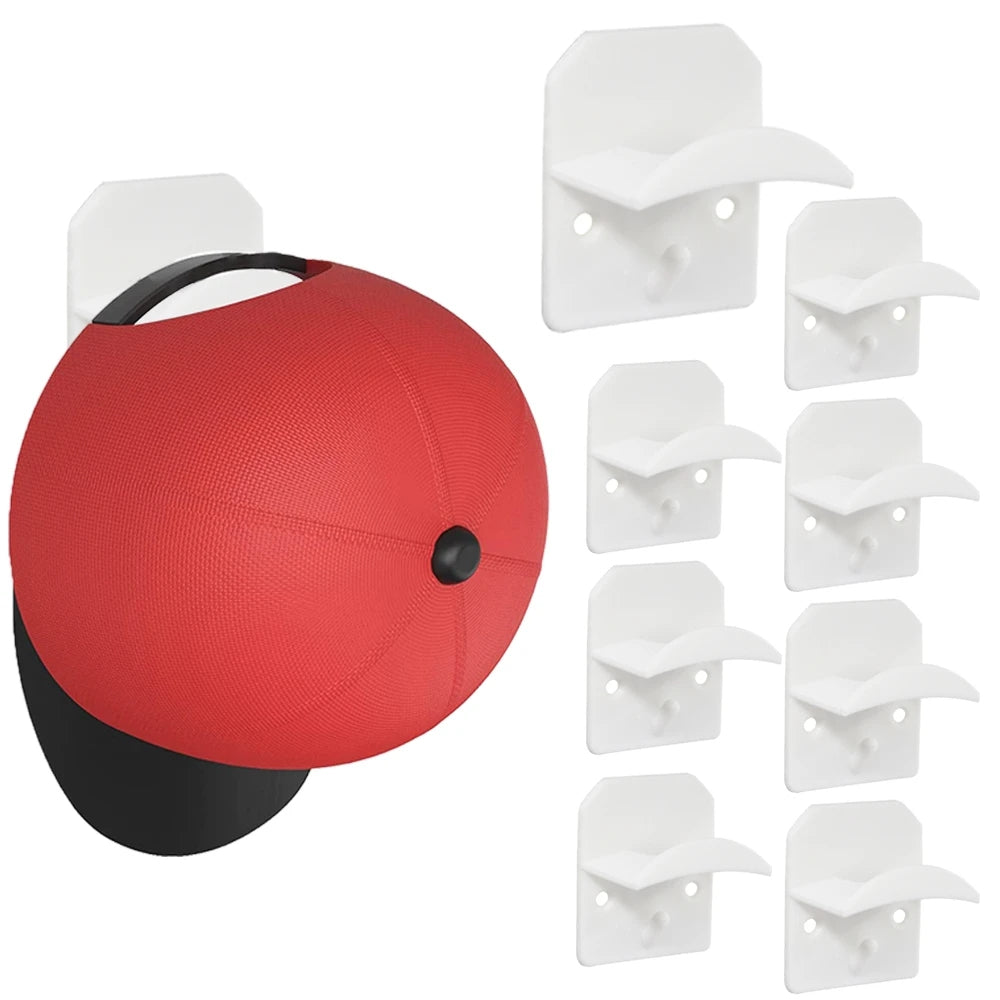 White Helmet Wall Hooks for Wall Rack
