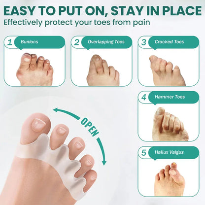 Silicone Toe Separators Gems for Bent Toes