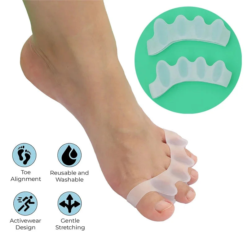 Silicone Toe Separators Gems for Bent Toes