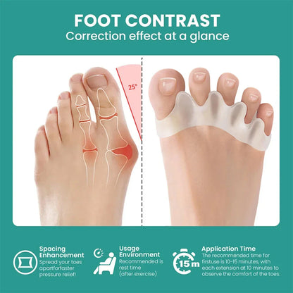 Silicone Toe Separators Gems for Bent Toes