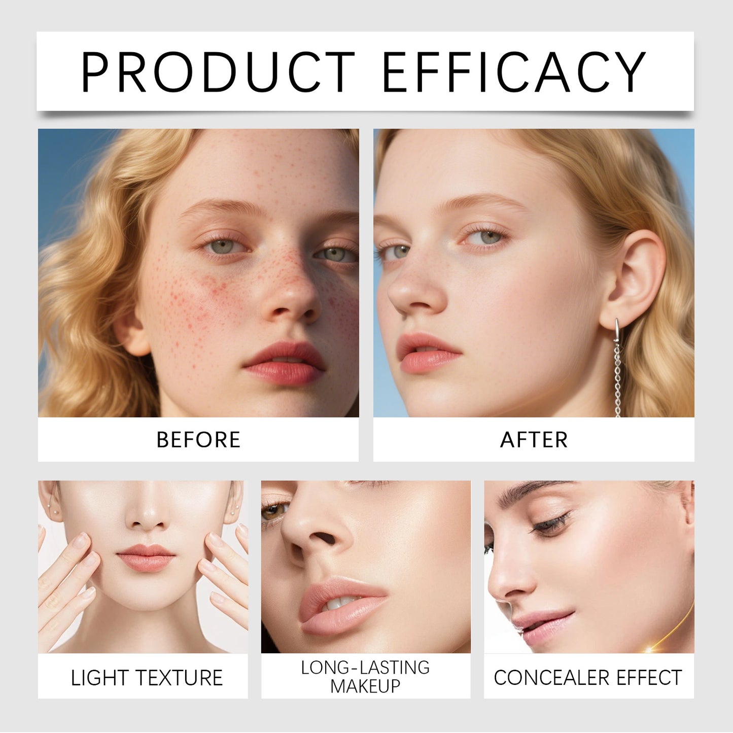 Natural  Waterproof Foundation Stick with Brush