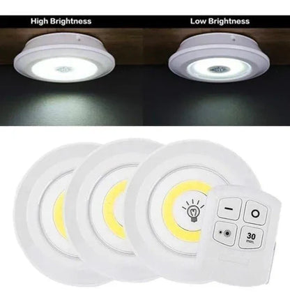 3 Pcs Wireless LED Closet Lights with Remote Control