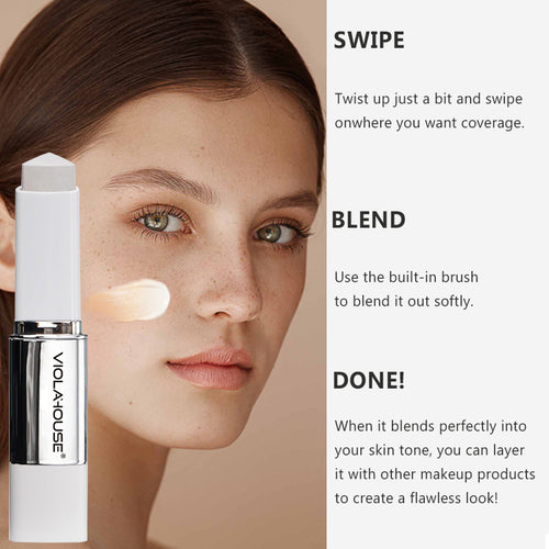 Natural  Waterproof Foundation Stick with Brush