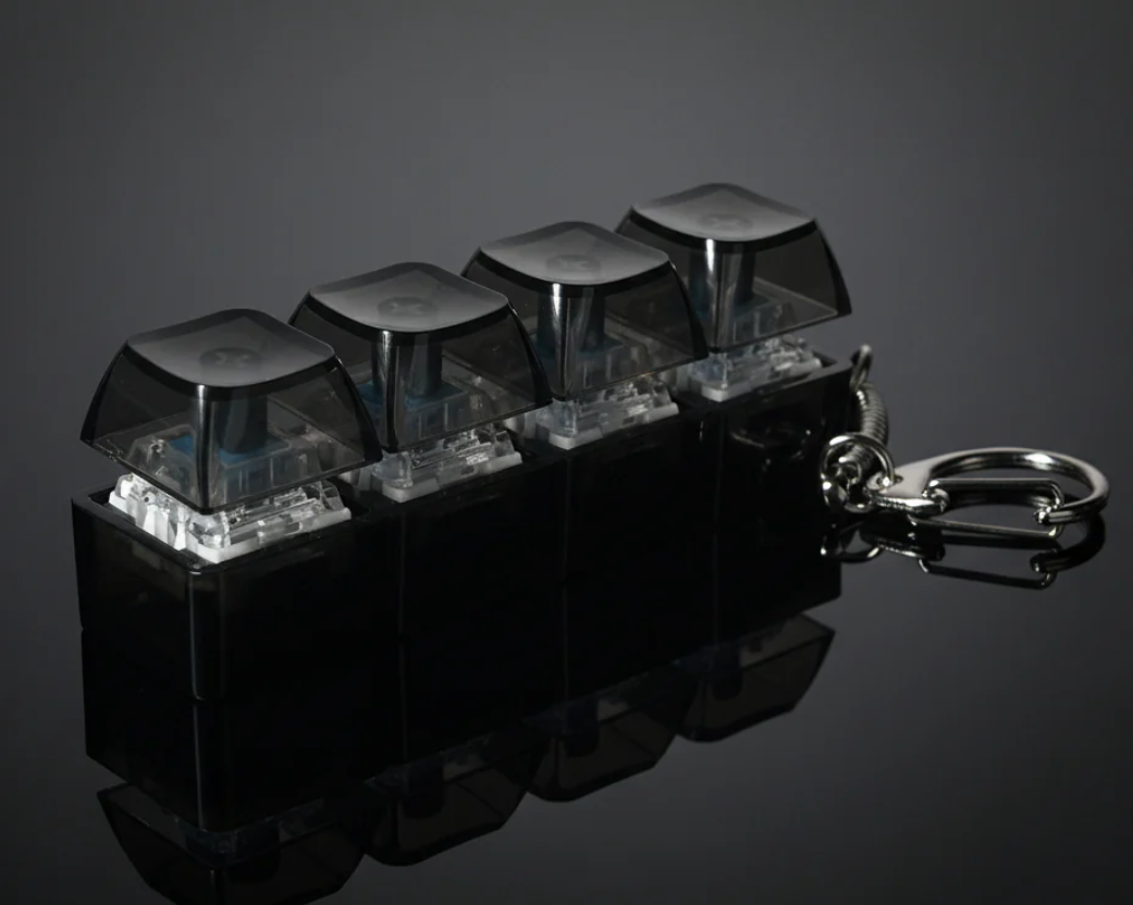 Keyboard Clicker Keychain with LED Light & Sound