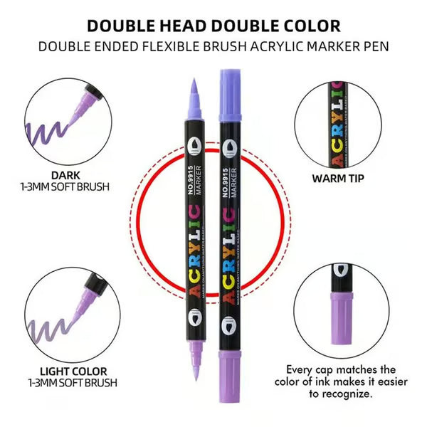 Dual Tip Acrylic Paint Pen Marker