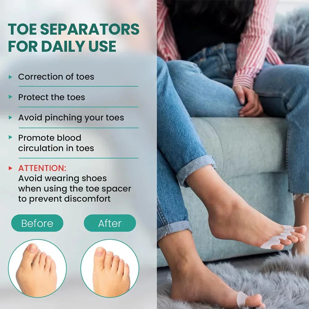Silicone Toe Separators Gems for Bent Toes