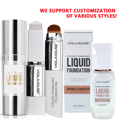 Natural  Waterproof Foundation Stick with Brush