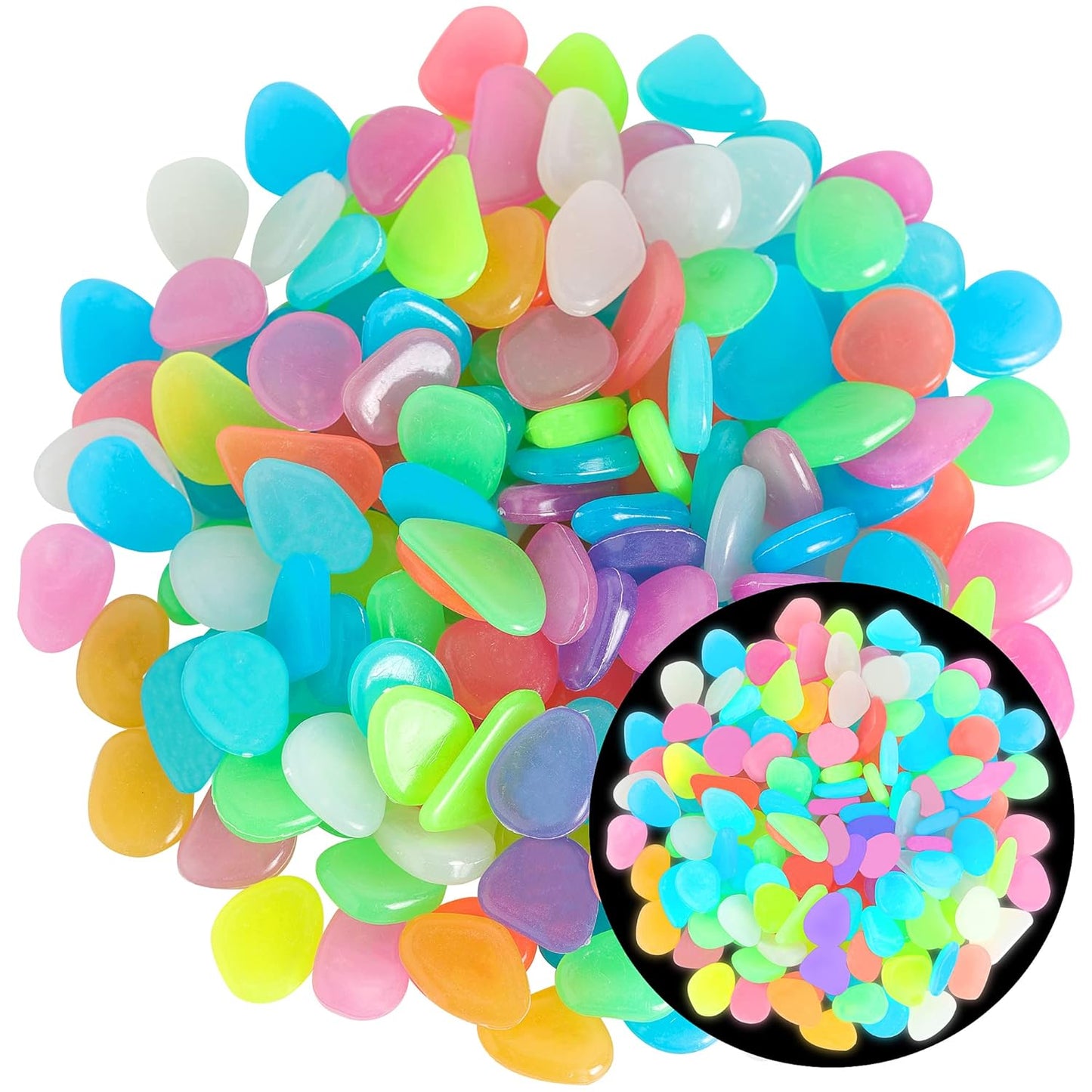 Luminous Stones – Mixed Color Glow Stones ( 100 PCS)