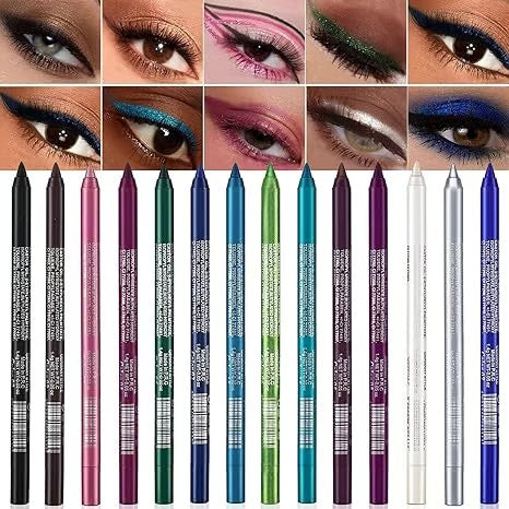 Waterproof Gel Eyeliner Set Features metallic and pearlescent finishes Long-lasting, smudge-proof formula✨
