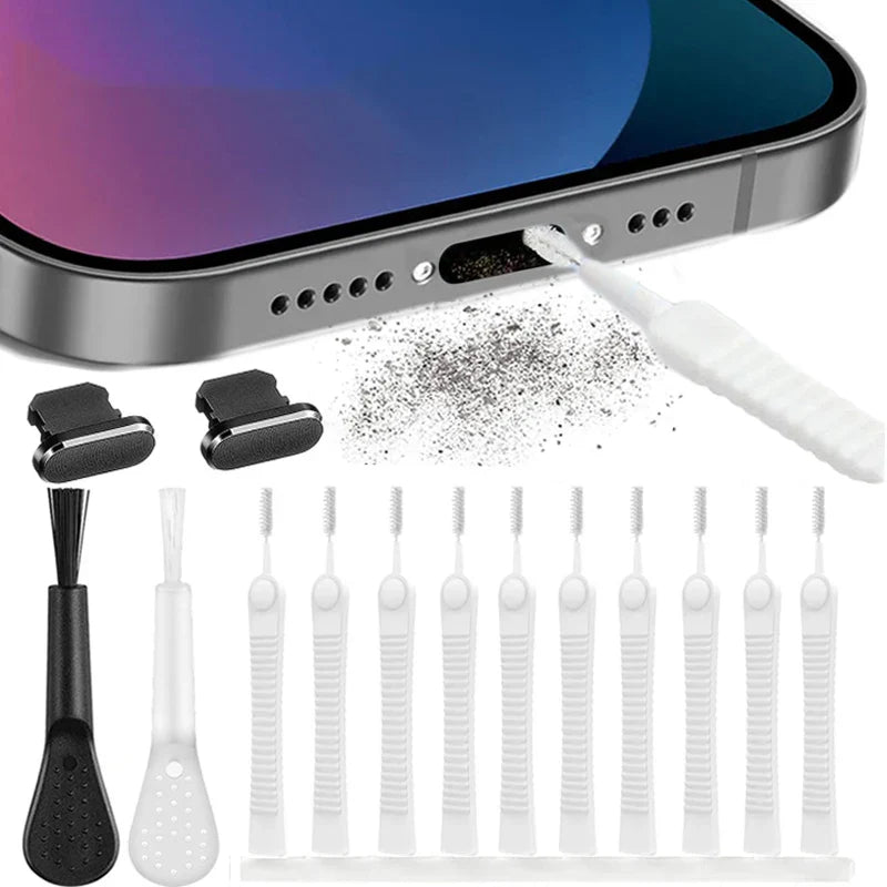 10 Pcs Mini Cleaning Brush FOR Shower Head AND Phone Hole Window Cleaner