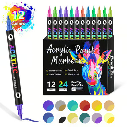 Dual Tip Acrylic Paint Pen Marker
