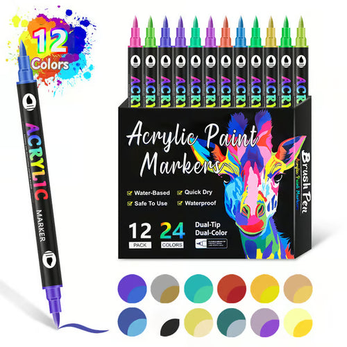 Dual Tip Acrylic Paint Pen Marker