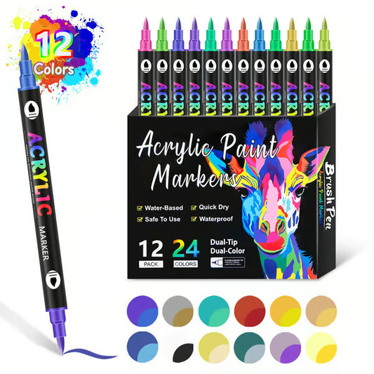 Dual Tip Acrylic Paint Pen Marker