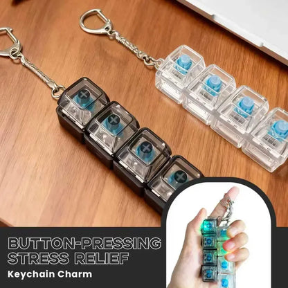 Keyboard Clicker Keychain with LED Light & Sound