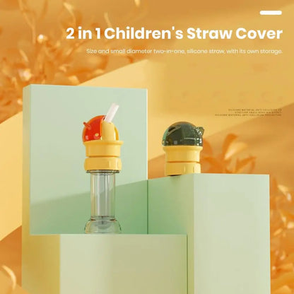 Reusable Water Bottle Straw Lid pack of 2