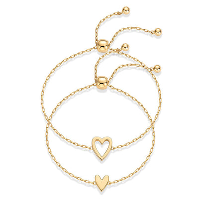 Adjustable Love Friendship Two Bracelet Pack