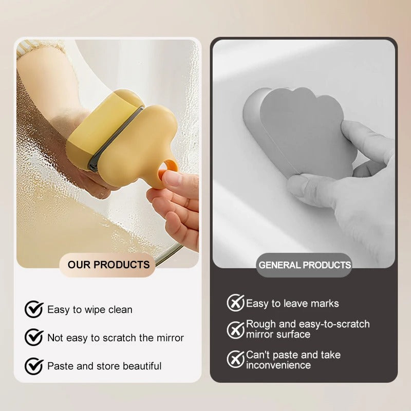 T-Shaped Mirror Cleaner Holder Hook 2 Pcs