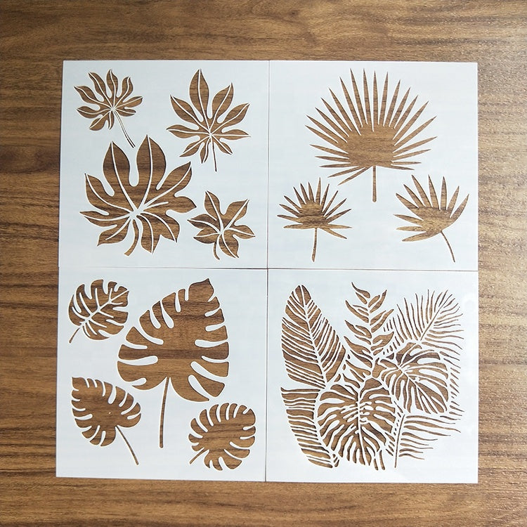 Custom Leaf Wall Stencil for Home Decoration