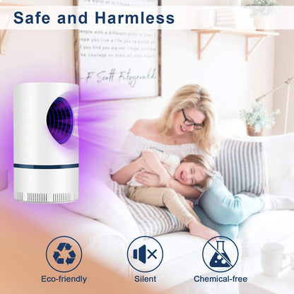 USB Powered Mosquito Killer Light LED UV Silent Insect Trap Lamp with Suction Fan Pest Control Fly Catcher Anti-Mosquito Dispeller