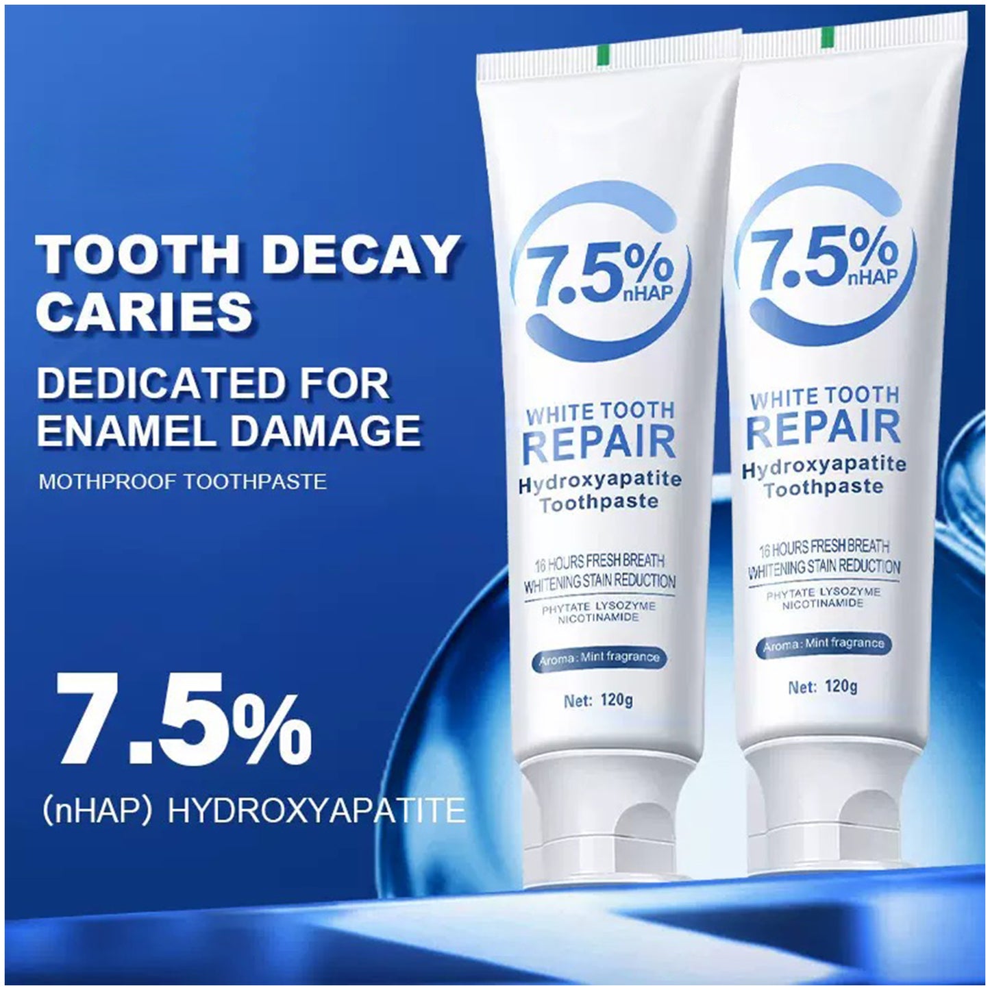 7.5% Hydroxyapatite Dense Foam Toothpaste