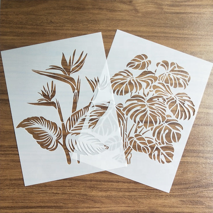 Custom Leaf Wall Stencil for Home Decoration