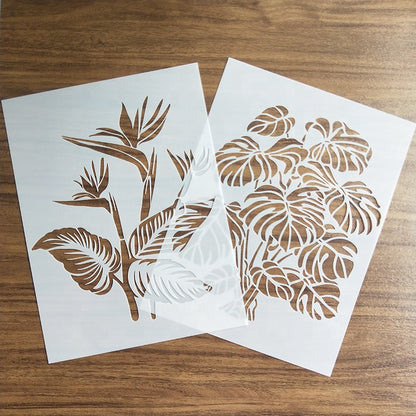 Custom Leaf Wall Stencil for Home Decoration