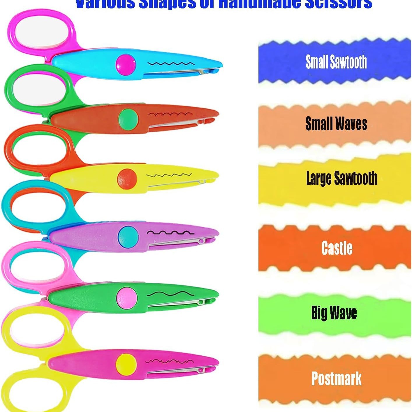 Safe art scissors for children for crafts and scrapbooking