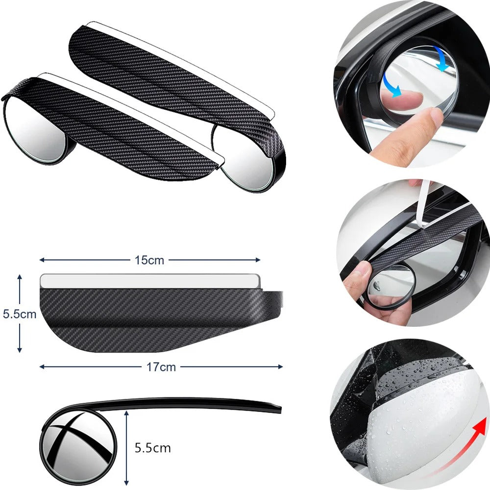 Carbon Mirror Rain Guards