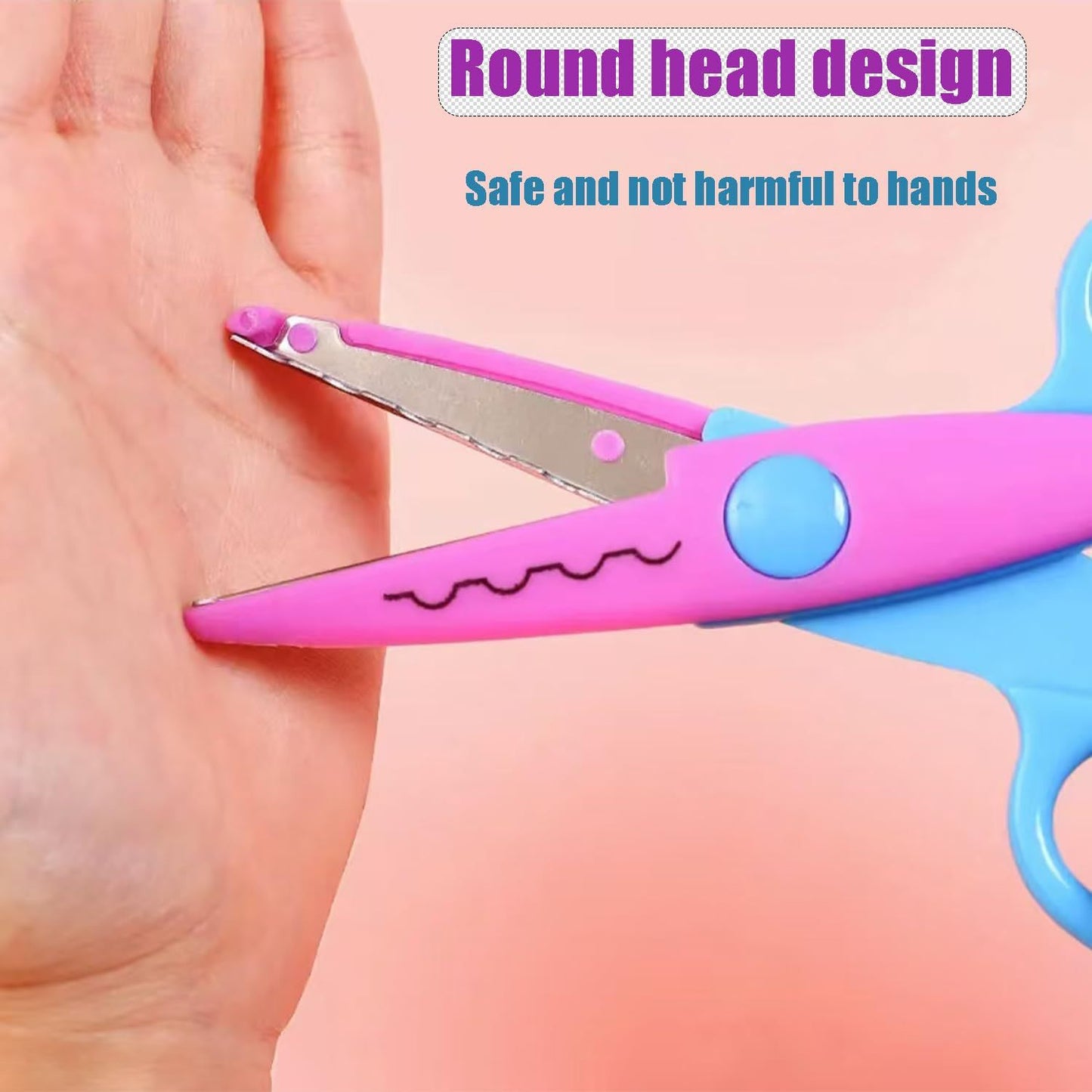 Safe art scissors for children for crafts and scrapbooking