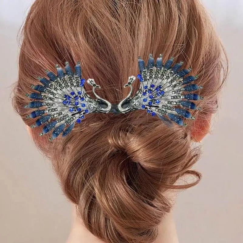 Peacock Design Hair Bun Maker