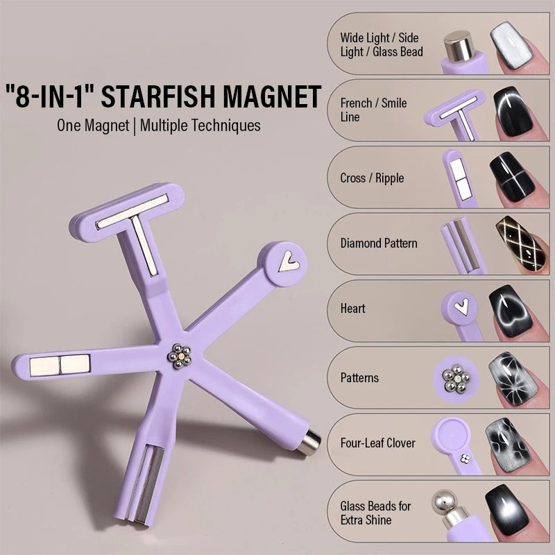 8-in-1 Multi-Functional Nail Magnet Art Tool