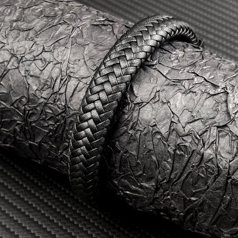 Multi-Layer Braided Black Bracelet