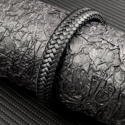 Multi-Layer Braided Black Bracelet