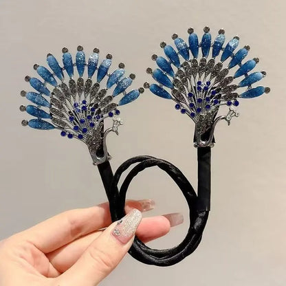 Peacock Design Hair Bun Maker