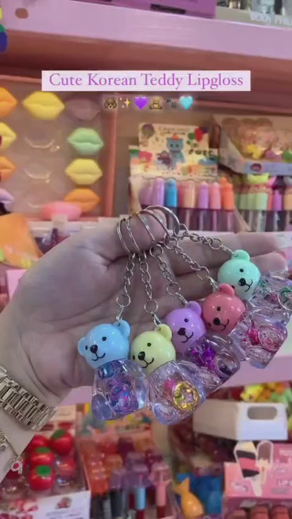 Teddy bear  Lip gloss Key Chain