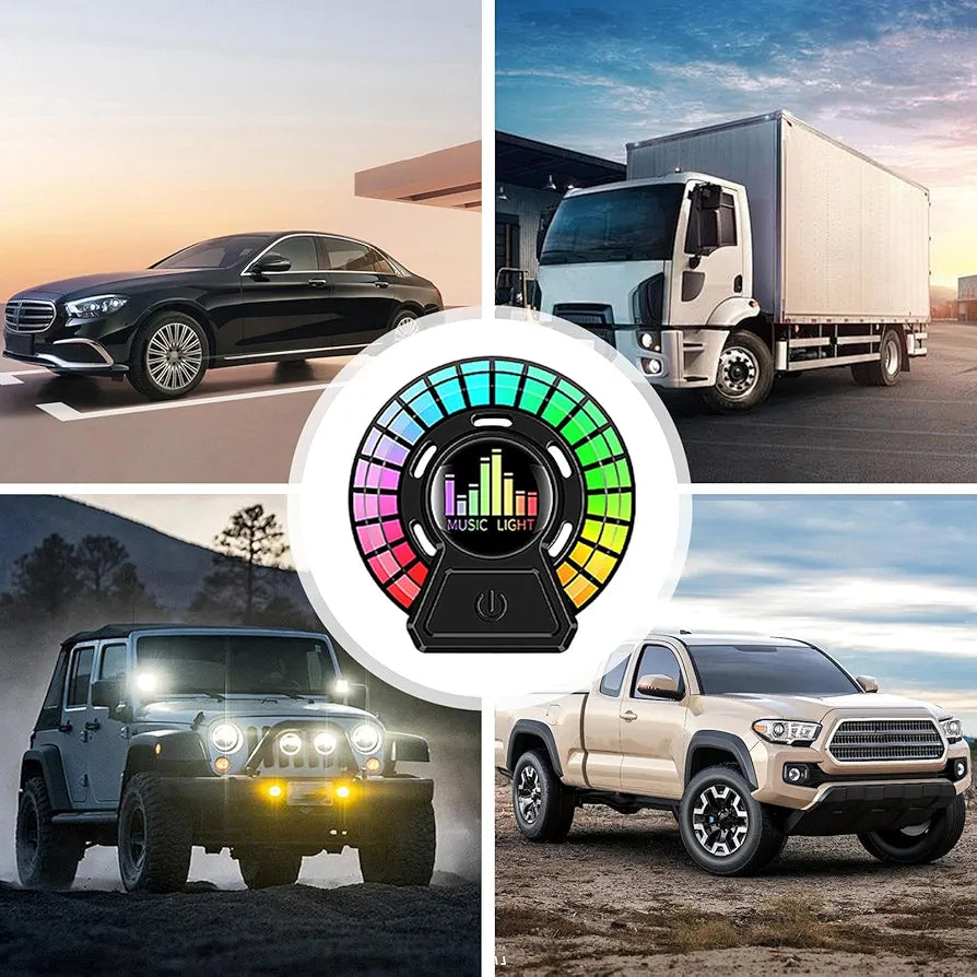 Smart Car Air Outlet Freshener RGB Music Rhythm led light 1pc