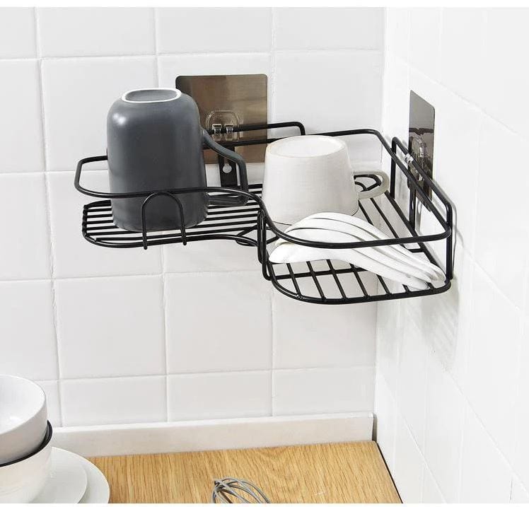 Self Adhesive Metal Corner Storage Rack (Premium Quality)
