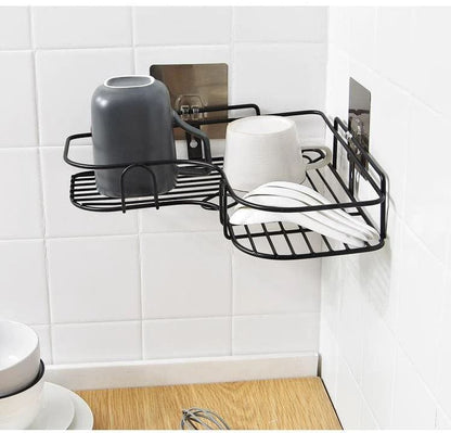 Self Adhesive Metal Corner Storage Rack (Premium Quality)