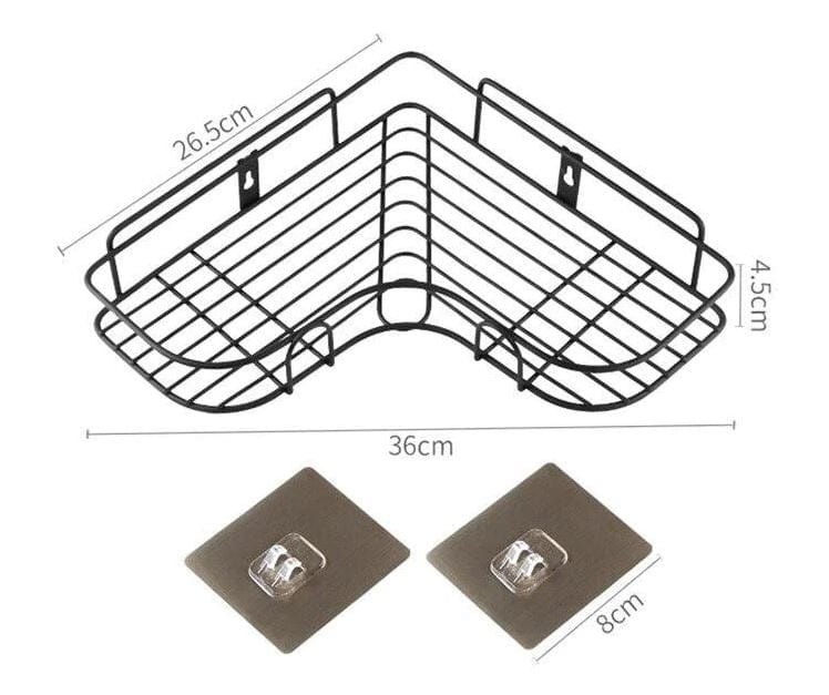 Self Adhesive Metal Corner Storage Rack (Premium Quality)